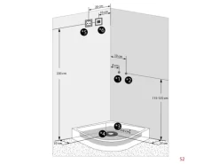 AcquaVapore Dampfdusche Duschtempel Sauna Dusche Duschkabine D46-00T2-EC 80x80
