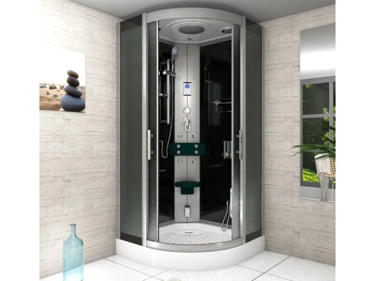 AcquaVapore Dampfdusche Duschtempel Sauna Dusche Duschkabine D46-03M2-EC 80x80