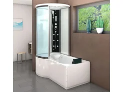 AcquaVapore Kombination Badewanne Dusche K55-R01-EC Duschtempel 100x170