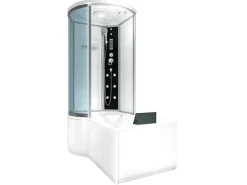 AcquaVapore Kombination Badewanne Dusche K55-R01 Duschtempel 100x170