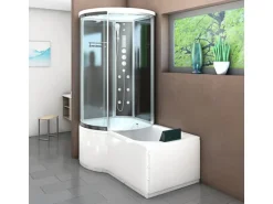 AcquaVapore Kombination Badewanne Dusche K55-R33-EC Duschtempel 100x170