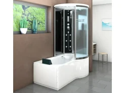 AcquaVapore Kombination Badewanne Dusche K55-L31-EC Duschtempel 170x100