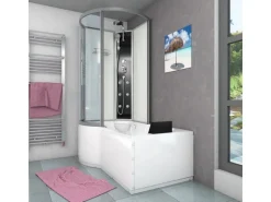 AcquaVapore Kombination Badewanne Dusche K50-R00 Duschtempel 100x170