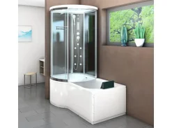 AcquaVapore Kombination Badewanne Dusche K55-R31-EC Duschtempel 100x170