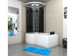 AcquaVapore Kombination Whirlpool Dusche K55-R33-WP-EC Duschkabine Wanne 100x170