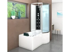 AcquaVapore Kombination Whirlpool Dusche K50-L00-WP Duschkabine Wanne 170x100