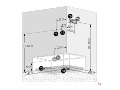 AcquaVapore Kombination Whirlpool Dusche K55-L33-WP-EC Duschkabine Wanne 170x100