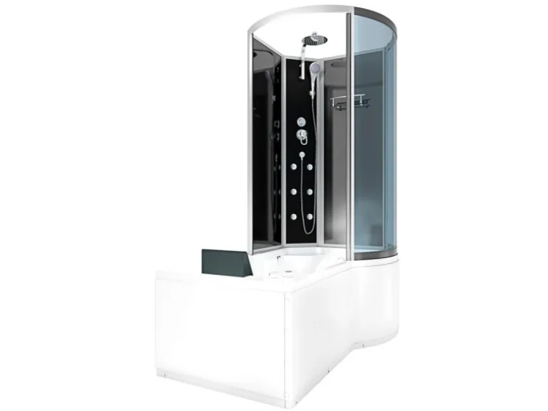 AcquaVapore Kombination Whirlpool Dusche K50-L30-WP-EC Duschkabine Wanne 170x100
