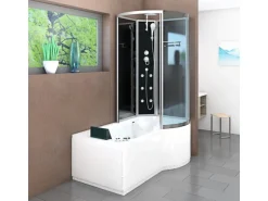 AcquaVapore Kombination Whirlpool Dusche K50-L30-WP-EC Duschkabine Wanne 170x100
