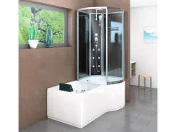 AcquaVapore Kombination Whirlpool Dusche K50-L30-WP-EC Duschkabine Wanne 170x100