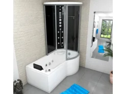 AcquaVapore Kombination Whirlpool Dusche K55-L33-WP Duschkabine Wanne 170x100