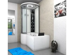 AcquaVapore Kombination Whirlpool Dusche K55-R01-WP Duschkabine Wanne 100x170