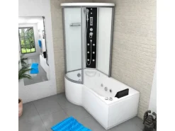 AcquaVapore Kombination Whirlpool Dusche K55-R01-WP Duschkabine Wanne 100x170