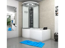 AcquaVapore Kombination Whirlpool Dusche K55-R01-WP Duschkabine Wanne 100x170