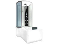 AcquaVapore Kombination Whirlpool Dusche K50-R00-WP-EC Duschkabine Wanne 100x170