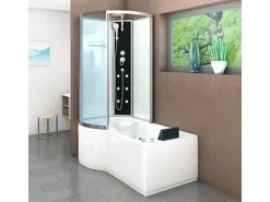 AcquaVapore Kombination Whirlpool Dusche K50-R00-WP-EC Duschkabine Wanne 100x170