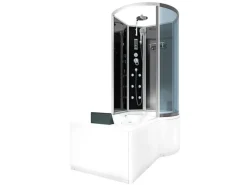 AcquaVapore Kombination Whirlpool Dusche K50-L31-WP Duschkabine Wanne 170x100
