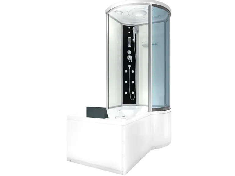 AcquaVapore Kombination Whirlpool Dusche K55-L01-WP Duschkabine Wanne 170x100