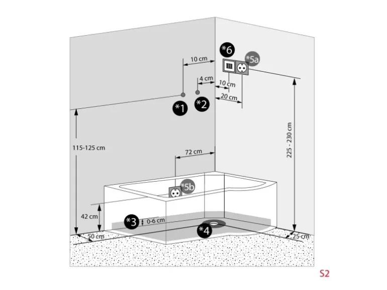 AcquaVapore Kombination Whirlpool Dusche K55-L01-WP Duschkabine Wanne 170x100