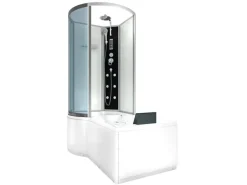 AcquaVapore Kombination Whirlpool Dusche K50-R01-WP Duschkabine Wanne 100x170