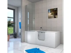 AcquaVapore Seniorendusche und Badewanne mit Tür S12D-TH-R-EC Dusche 85x170