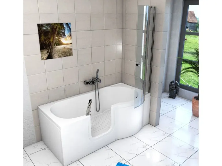 AcquaVapore Seniorendusche und Badewanne mit Tür S12D-L Dusche 170x85