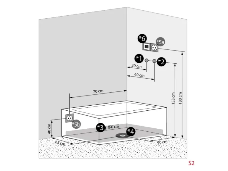 AcquaVapore Whirlpool Dusche Kombination K05-L30-WP Duschtempel 180x90