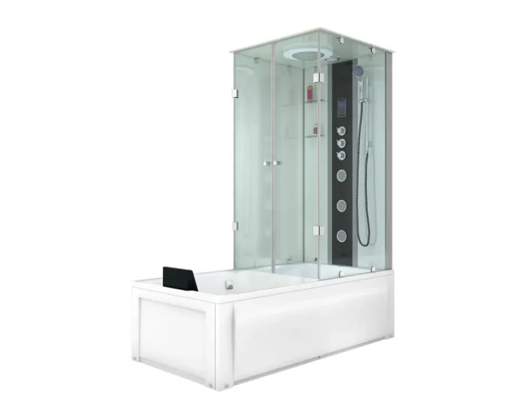 AcquaVapore Whirlpool Dusche Kombination K05-L03-WP Duschtempel 180x90
