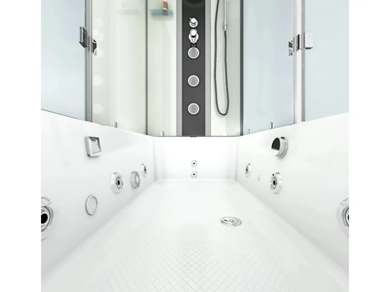 AcquaVapore Whirlpool Dusche Kombination K05-L01-WP Duschtempel 180x90