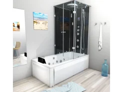 AcquaVapore Whirlpool Dusche Kombination K05-L31-WP Duschtempel 180x90