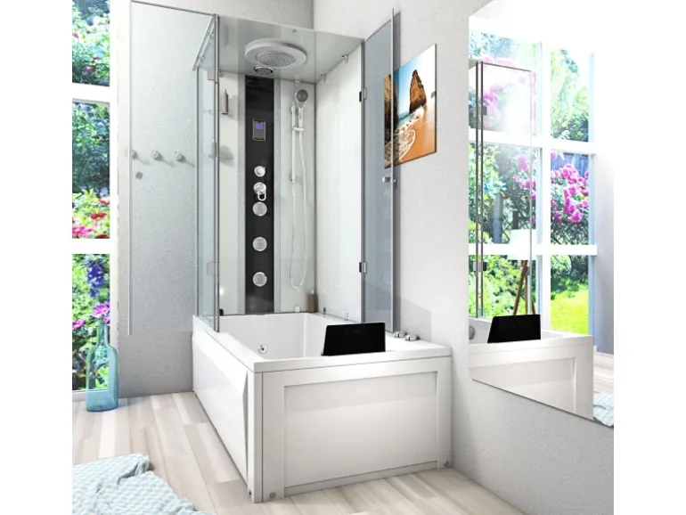 AcquaVapore Whirlpool Dusche Kombination K05-R01-WP Duschtempel 90x180