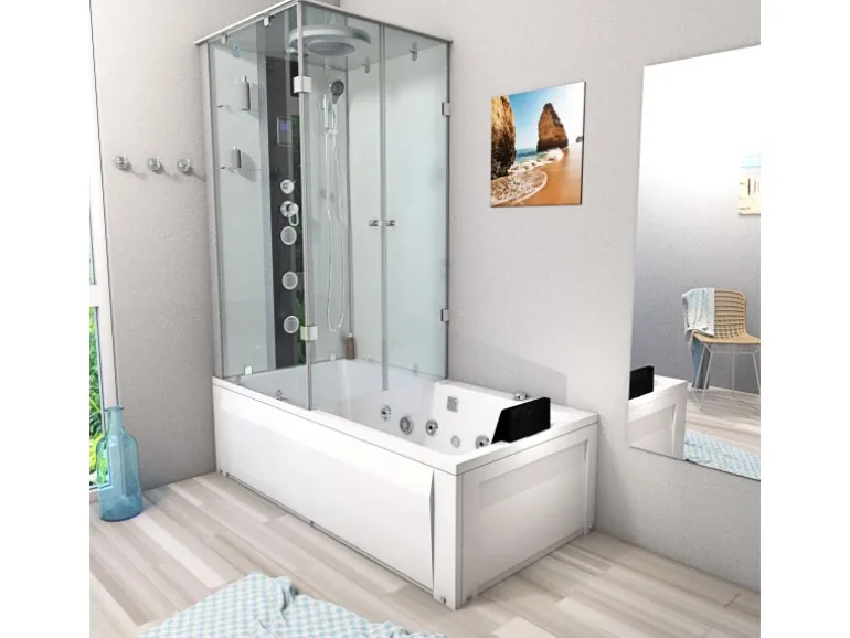 AcquaVapore Whirlpool Dusche Kombination K05-R01-WP Duschtempel 90x180