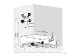 AcquaVapore Whirlpool Dusche Kombination K05-R01-WP Duschtempel 90x180