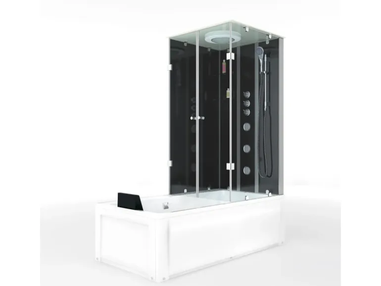 AcquaVapore Whirlpool Dusche Kombination K05-L32-WP Duschtempel 180x90