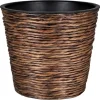 A.H.G. Übertopf mit Wasserhyazinthe Sticking Roll Ø 21 cm x 19 cm Waschbraun