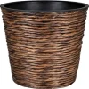 A.H.G. Übertopf mit Wasserhyazinthe Sticking Roll Ø 30 cm x 26 cm Waschbraun