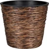 A.H.G. Übertopf mit Wasserhyazinthe Sticking Roll Ø 40 cm x 32 cm Waschbraun