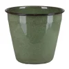 A.H.G. Metall-Topf mit Ablaufstopfen Ø 17 cm cm x 14 cm Grün