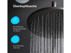 AM.PM Duschsystem Hit S Regendusche Set Duschsäule F07TB022 Schwarz