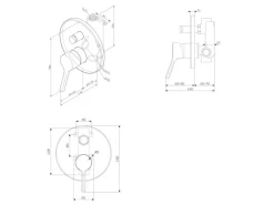 AM.PM Einhand-Mischbatterie Brausearmatur Unterputz, Wandthermostat, Thermostat Dusche FXB45022 X-Joy S  Schwarz