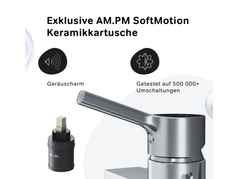 AM.PM Einhebel-Duscharmatur X-Joy S Brausearmatur aus Messing, Brausebatterie Wasserhahn Bad FXB20000 Chrom