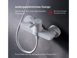 AM.PM Einhebel-Duscharmatur X-Joy S Brausearmatur aus Messing, Brausebatterie Wasserhahn Bad Mischbatterie FXB20033 Weiß
