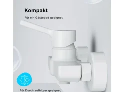 AM.PM Einhebel-Duscharmatur X-Joy S Brausearmatur aus Messing, Brausebatterie Wasserhahn Bad Mischbatterie FXB20033 Weiß
