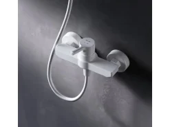 AM.PM Einhebel-Duscharmatur X-Joy S Brausearmatur aus Messing, Brausebatterie Wasserhahn Bad Mischbatterie FXB20033 Weiß