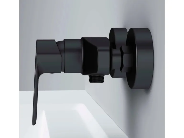 AM.PM Einhebel-Duscharmatur Gem Brausearmatur aus Messing, Brausebatterie, Wasserhahn Bad FGA20022 Schwarz
