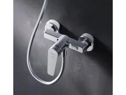 AM.PM Einhebel-Duscharmatur Hit Brausearmatur aus Messing, Brausebatterie Wasserhahn Bad FTA20000 Chrom