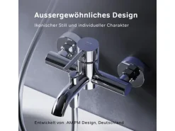 AM.PM Einhebel-Wannenarmatur / Brausearmatur,  Wasserhahn Bad, Wannenbatterie FPA10000 Spike Aufputz Chrom