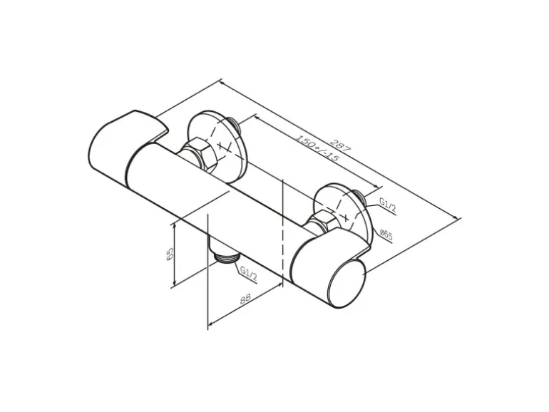 AM.PM Thermostat Duscharmatur X-Joy Brausearmatur aus Messing, Mischbatterie Duschthermostat FXA40022 Schwarz