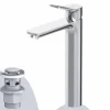 AM.PM Waschtischarmatur Hoch mit Klick-Ablaufgarnitur, Waschbecken Armatur, Mischbatterie FXA92200 X-Joy Chrom