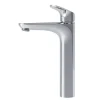 AM.PM Waschtischarmatur mit hohem Auslauf Like Wasserhahn Bad aus Messing, Mischbatterie FLA92000 Chrom
